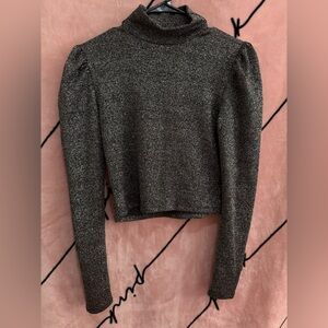 H&M Black Glitter Top